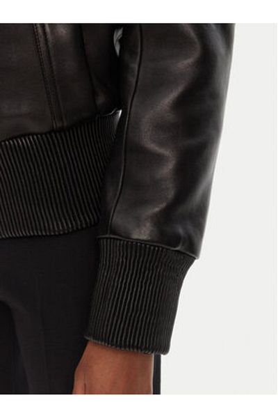 BALMAIN Women Leather Jacket DF0TH275LC62 Black