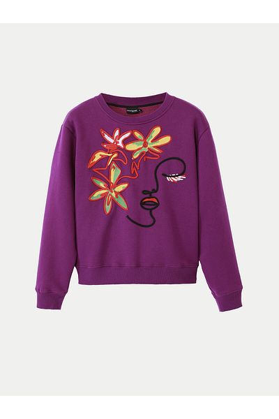 Desigual Women's Sweatshirt 24WWSK16 Purple