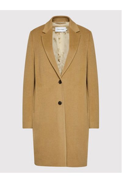 Calvin Klein Women Wool Coat K20K204155 Brown