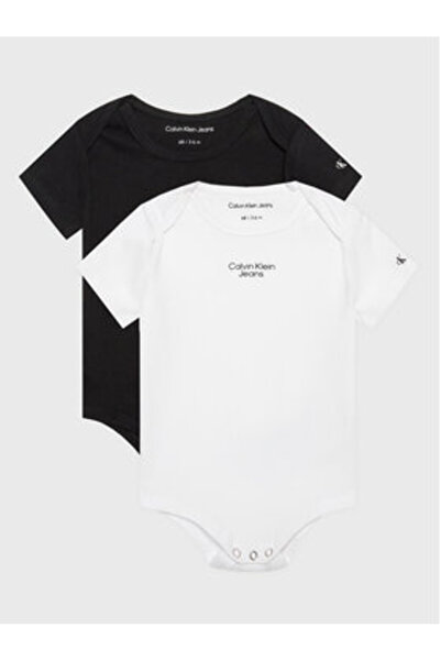 Calvin Klein Jeans Σετ 2 ζευγαριών παιδικών κορμάκια Unisex IN0IN00015 Λευκό,...