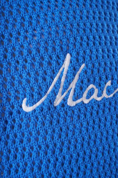 Machinist Tricou detaliat cu insignă Mchnst Knit Saks Blue