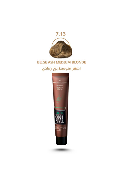 TANINO صبغة شعر أشقر بيج رمادي متوسط درجة اللون 7.13