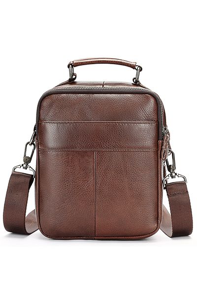 Toro Nero Men's Brown Genuine Leather Bag Caius