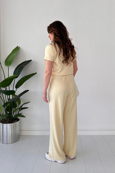 MaziButik Polo Neck Modal Suit Yellow