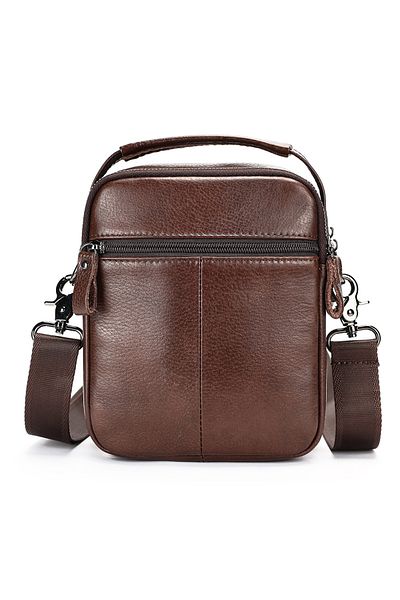 Toro Nero Men's bag made of brown genuine leather Eliet