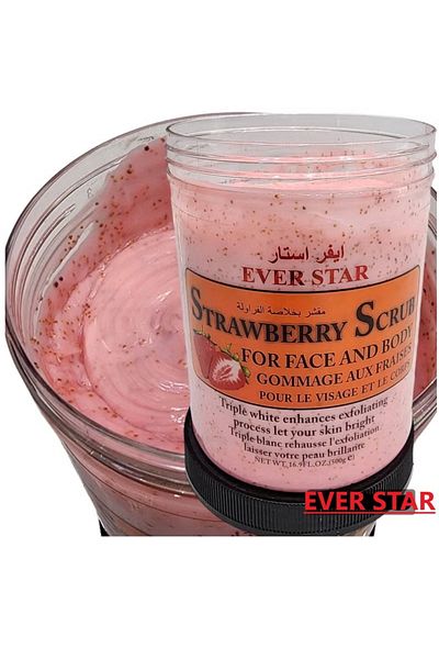 Ever Strawberry body scrub is fast-exfoliating, opens pores, removes blackheads and gives a light complexion.