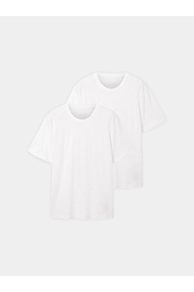 Tom Tailor Tom Tailor Set de 2 tricouri pentru bărbați 1037741 Alb