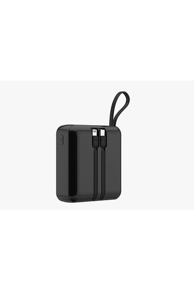 Helix Heli Multi-20 4 in 1 Power Bank with Built-in Cables 20000mAh Black