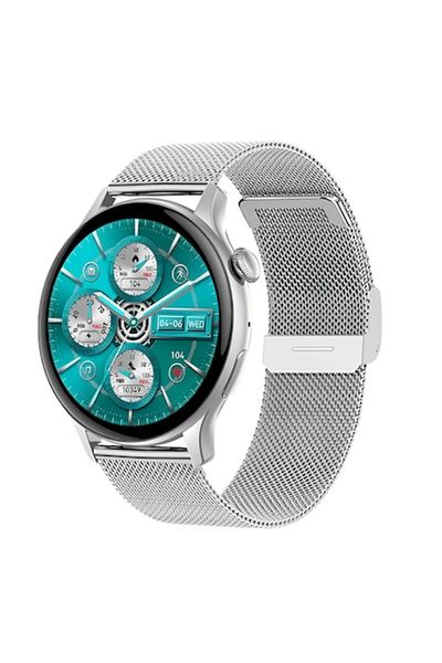 ideal STORE Smartwatch New Style Collection IdealStore, AMOLED HD Display, Bluetooth, NFC, IP67, Silver Metal