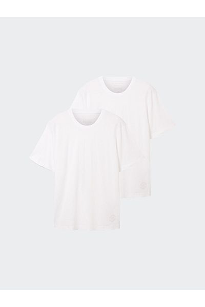 Tom Tailor Tom Tailor Set de 2 tricouri pentru bărbați 1037741 Alb