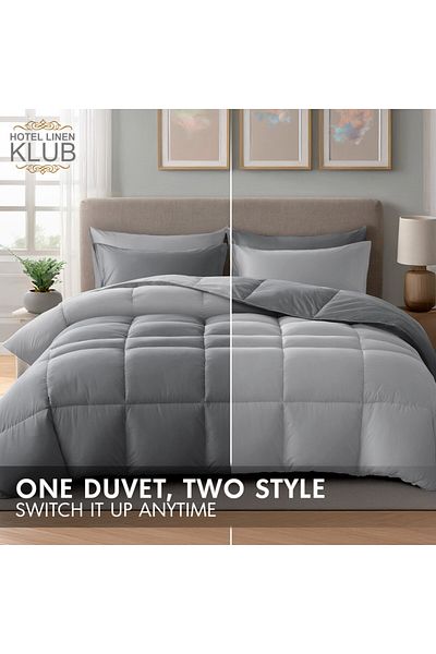 Hotel Linen Klub طقم لحاف فاخر من 4 قطع بديلة للريش - مقاس مفرد 160×200 سم