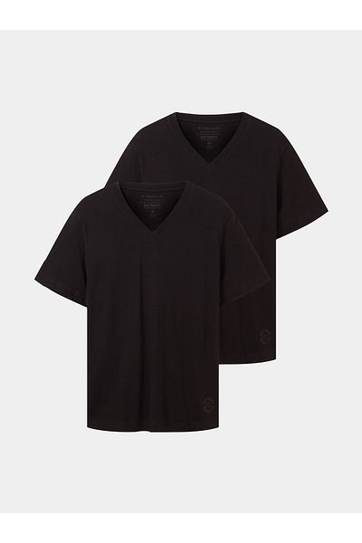 Tom Tailor tom tailor Men's Set of 2 T-shirts 1037738 Black