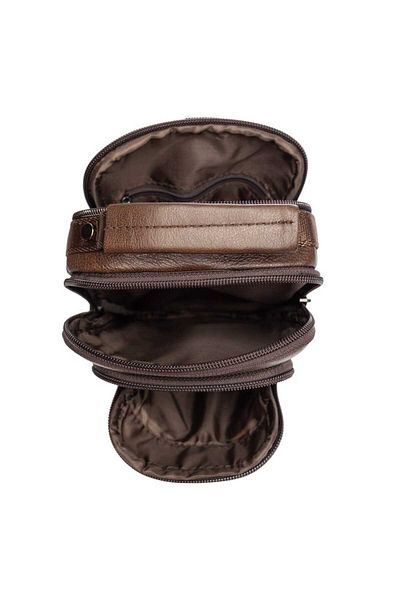 Toro Nero Men's brown genuine leather bag Rolly