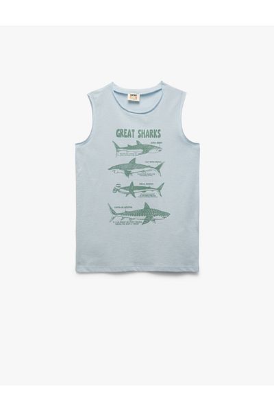 Koton Tricou fără mâneci pentru băiat albastru 5skb30004tk
