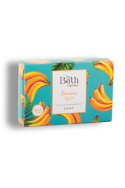 THE BATH FACTORY Solid Soap Set of 5 (Banana+Turkish Bath+Gold Aura+Strawberry+Vanilla)