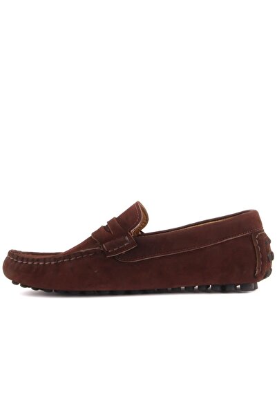 SailLakers - Кафяви мъжки мокасини от нубук 101-6055-11169