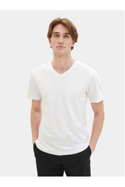 Tom Tailor Tom Tailor Set de 2 tricouri pentru bărbați 1037738 Alb