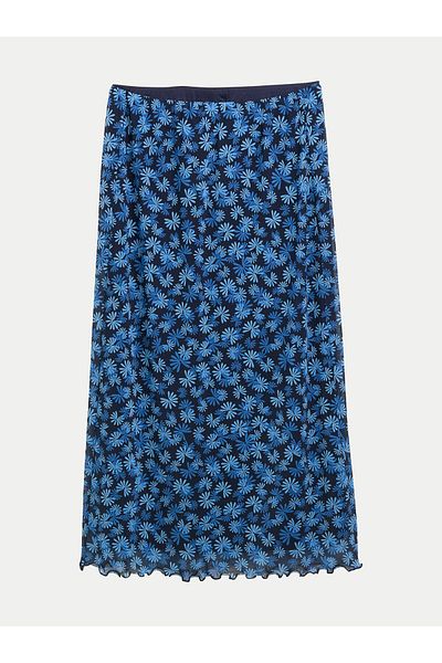 Tom Tailor Denim Fustă midi pentru femei 1045502 albastră
