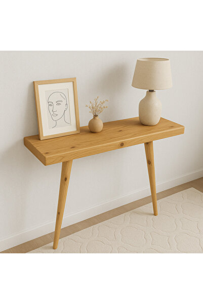 Trihome Doğal Masif Ahşap Masif Dresuar – El Yapımı, Özel Tasarım Konsol Masa...