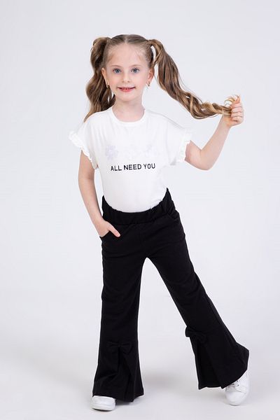 DPARİS Girl's Bow Detailed Trousers