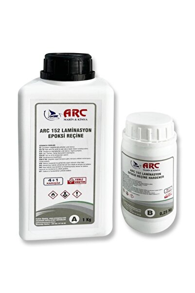 Arc 152 EPOKSI ELYAF LAMINASYON RECINESI 1,25 KG KIT- 5 KG KIT – 25 KG KIT (ŞEFFAF)