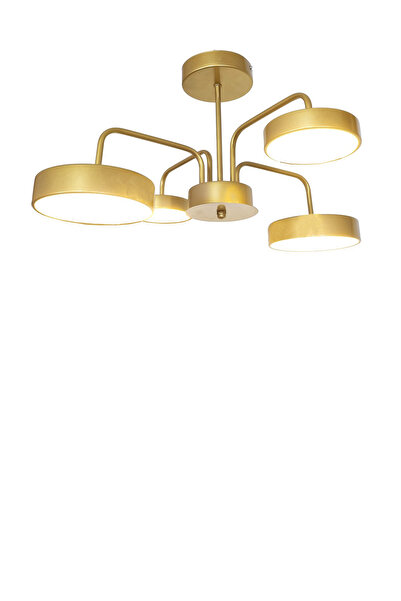 Fer Avize Luna Modern Tasarım Enerji Tasarruflu 4lü Led Avize (3 Renk Işık) Oturma Odası Mutfak Giyinme Odası