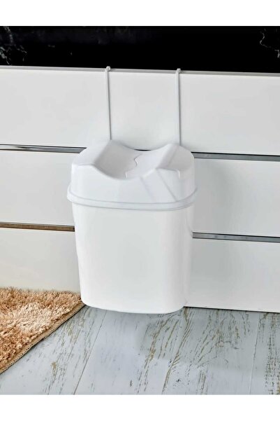 METALAY Kitchen Trash Can White-Hanging Trash Can 5.5 L