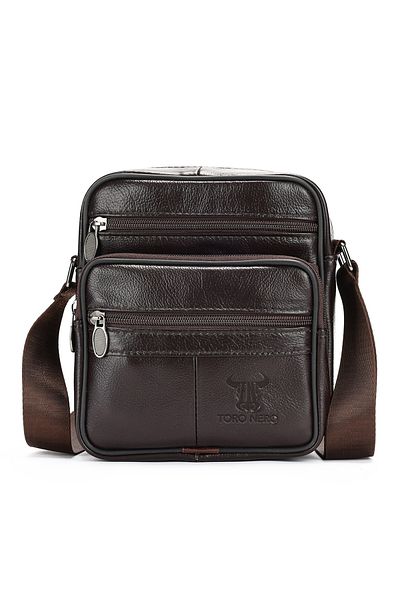 Toro Nero Men's Bag Made Of Natural Brown Leather Darko