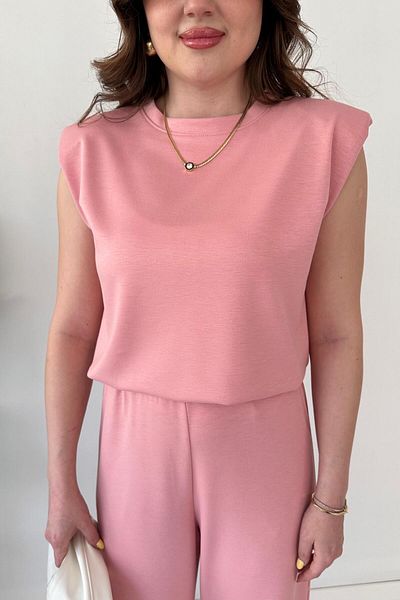 MaziButik Padded Modal Suit Pink