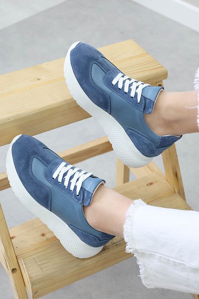 FAST STEP Γυναικεία παπούτσια casual από γνήσιο δέρμα 982ZA1050