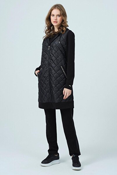 Moodbasic Black women's suit with vest and pants mb24.365-2y5