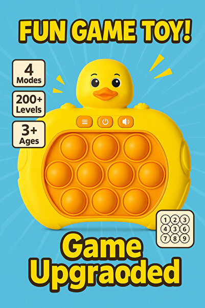 SCOWETTO Ördek Bebek Işıklı Ve Sesli Elektronik Popit