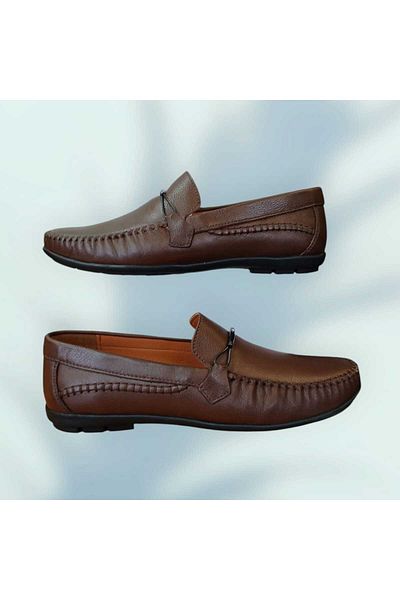 oktay kundura Handmade 100% Leather Men's Ballerinas Summer Soft Orthopedic Sole