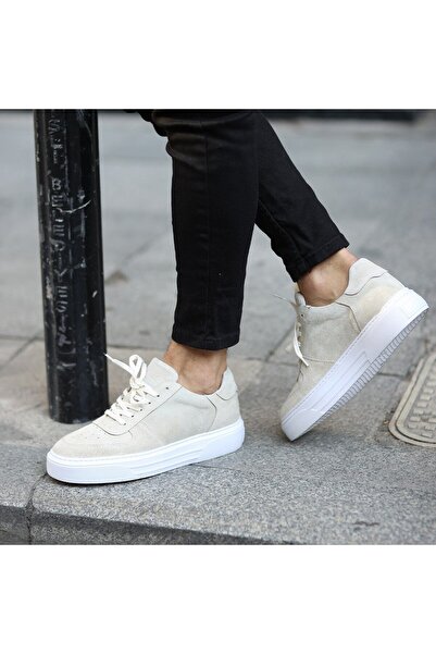 SailLakers - Beige Suede Leather Men's Casual Shoes 101-7048-Gom228