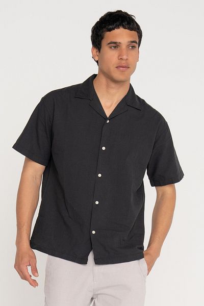 Jack & Jones Solid Resort Collar Regular Fit Shirt