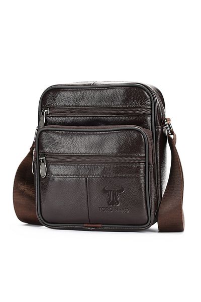 Toro Nero Men's Bag Made Of Natural Brown Leather Darko