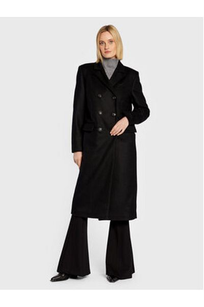 Trussardi Palton de lână pentru femei 56S00807-1T006092 Negru