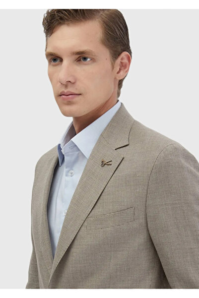 Ramsey Kahverengi Zeroweight Slim Fit Yün Karışımlı Takım Elbise