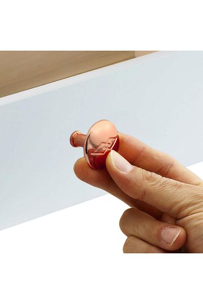 Badem10 Mâner cu buton mare din metal din cupru Set de 10 mobilier Sertar de bucătărie Dulap dulap Capac mâner Mâner