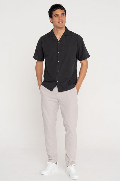 Jack & Jones Solid Resort Collar Regular Fit Shirt
