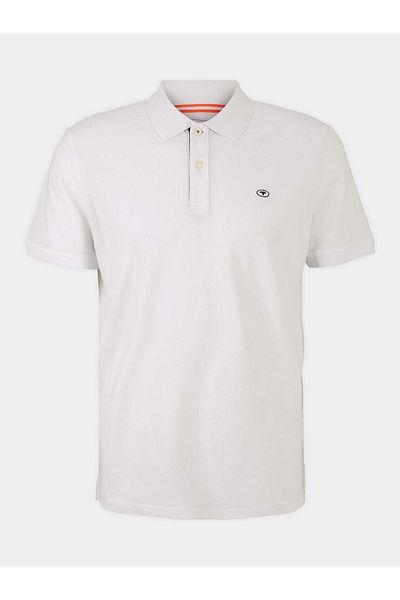Tom Tailor Tricou polo pentru bărbați Tom Tailor 1027713 Alb