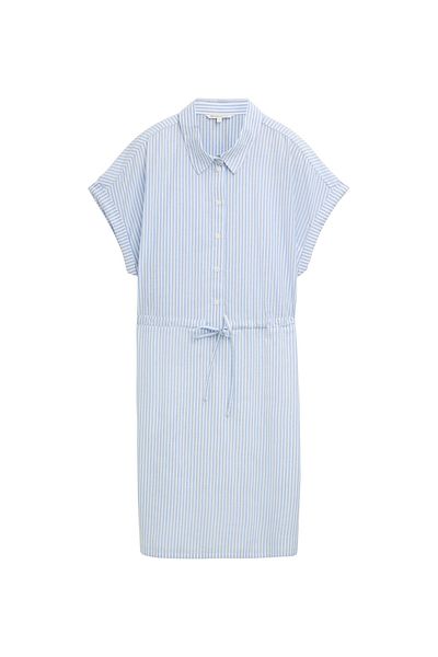 Tom Tailor Denim Rochie tip cămașă pentru femei 1045766 albastră