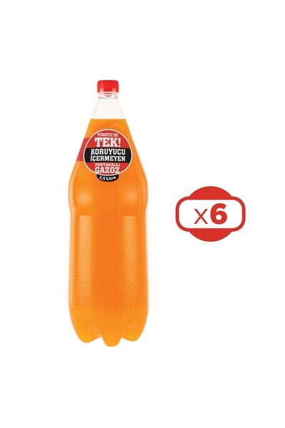 Uludağ Efsane Portakal Aromalı Gazoz 2,5 Lt x 6 Adet