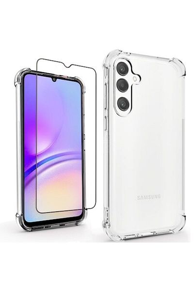 OEM Set Case for Samsung Galaxy A16 5G and Screen Protector, Silicon Antishock, Transparent