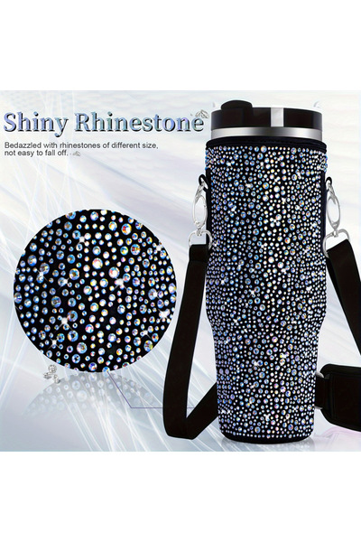 Choice4 blackccase 6 colors shiny rhinestone Lanyard cup protection case bag ...