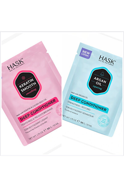 HASK Keratin Protein Saç Bakım Kremi Paket 50 gr +Argan Yağlı Saç Bakım Kremi...