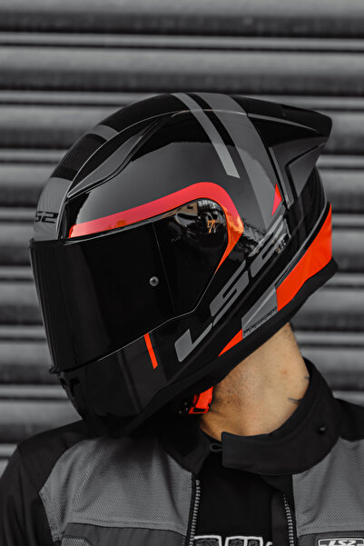 LS2 Rapıd 2 Race Chos Siyah Kırmızı Kask