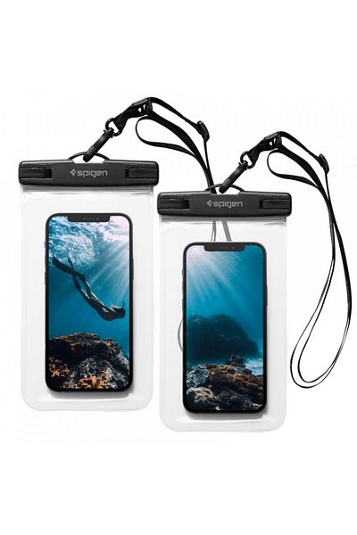 Spigen Carcasă universală pentru telefon (set de 2) - Spigen Waterproof Case A601 - Transparentă