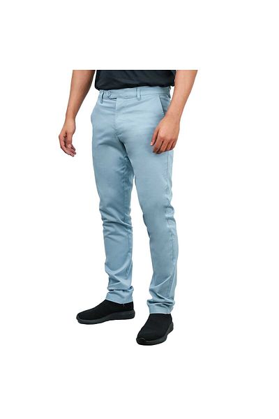 Giordano Men's Low Rise Slim Fit Cotton Twill Khakis
