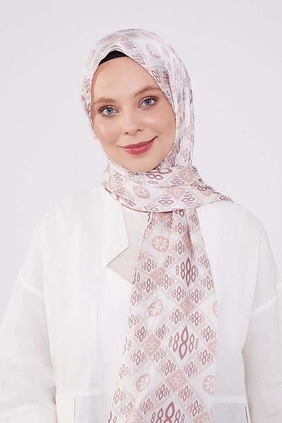 FİVESCARF Salmon Drop Pattern Brand Shawl